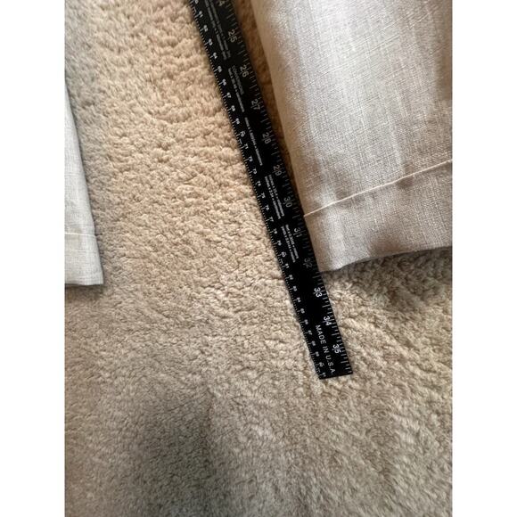 Liz Claiborne Audra Sz 12 Beige 100% Linen Cuffed Trouser Pants Beach Career NWT - Picture 16 of 16